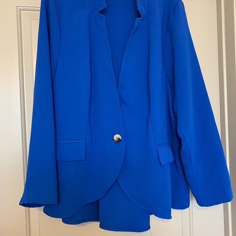 Stylish cobalt blue blazer